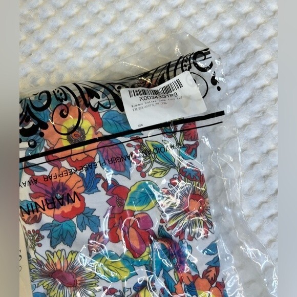 Tank Top Womens Plus XXL Floral Blue Summer Halter Cami Shirt Top Casual B3 - Picture 6 of 8